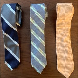 J Crew Stripe & Mini Chk Tie